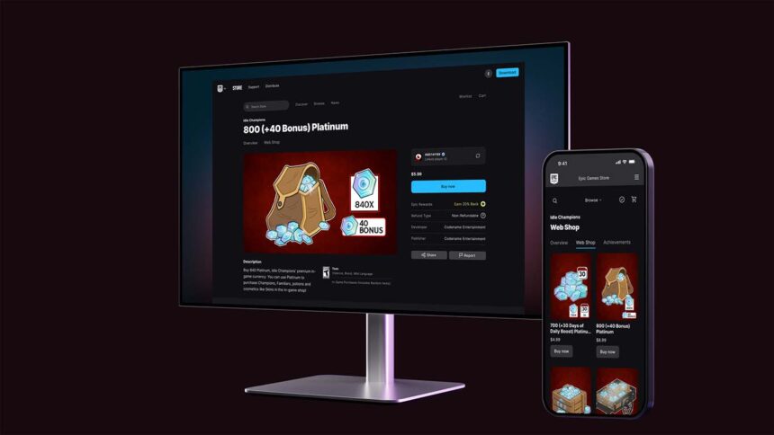 Epic Web Shops ya está disponible para dispositivos móviles