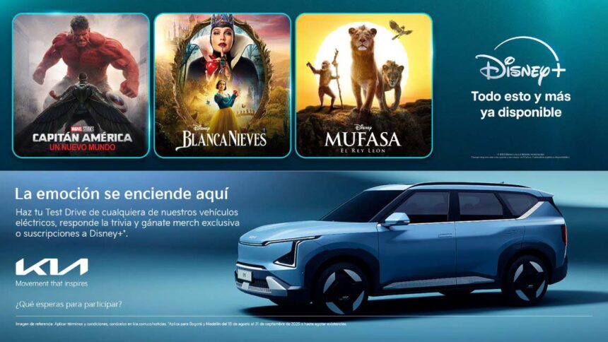 Kia Colombia anuncia un acuerdo promocional con Disney+