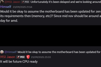 MSI confirma en un foro que los procesadores Zen 6 de AMD llegarán pronto