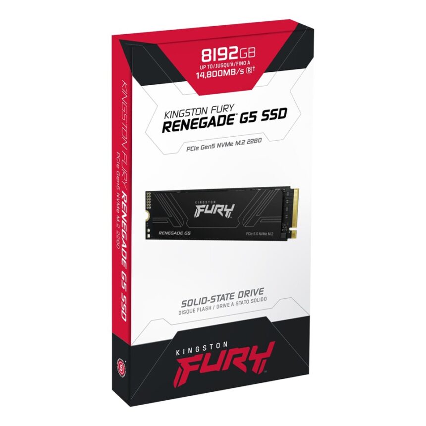 Kingston FURY Renegade G5 ya está disponible en tamaño de 8 TB