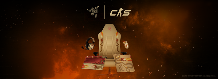 Razer anuncia colección inspirada en la skin Dragon Lore de Counter-Strike 2