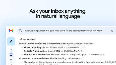 Gemini llega a Gmail con nuevas experiencias