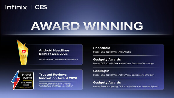 Infinix gana varios premios «Best of CES 2026»
