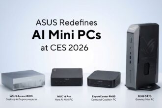 ASUS presentó innovadores mini ordenadores durante el CES 2026