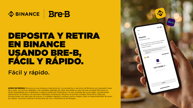 Binance anuncia la integración de Bre-B en Colombia