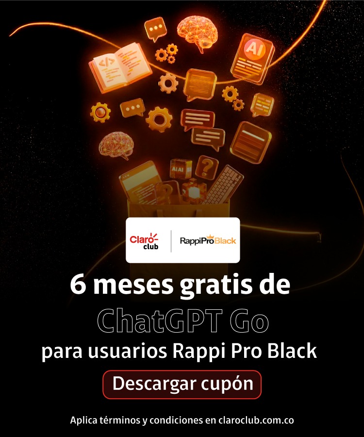 Claro club ofrece ChatGPT Go sin costo para clientes Rappi