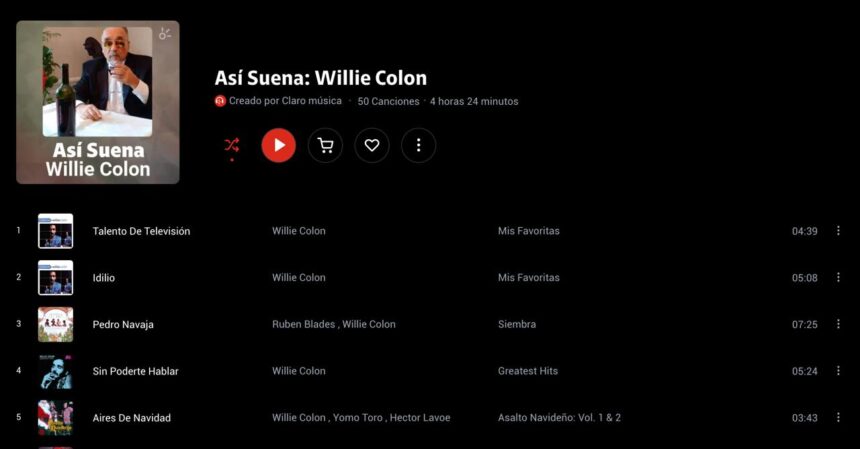 Claro música conmemora la vida y legado de Willie Colón