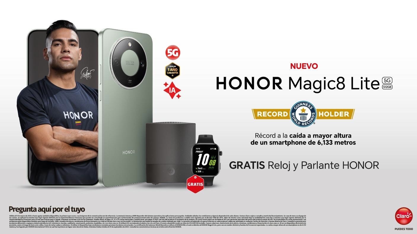 Honor Magic8 Lite ya esta disponible en claro