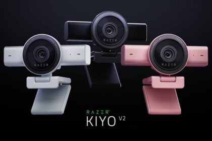 Razer presenta la Kiyo V2 4K con IA en colores blanco y Quartz