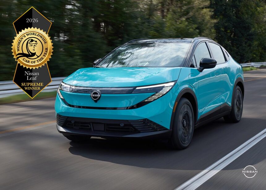 Nissan LEAF es el ganador absoluto del Women’s Worldwide Car of the Year 2026