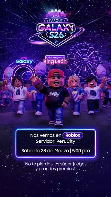 Samsung Perú anunció la creación del “Parque Galaxy S26” en Roblox