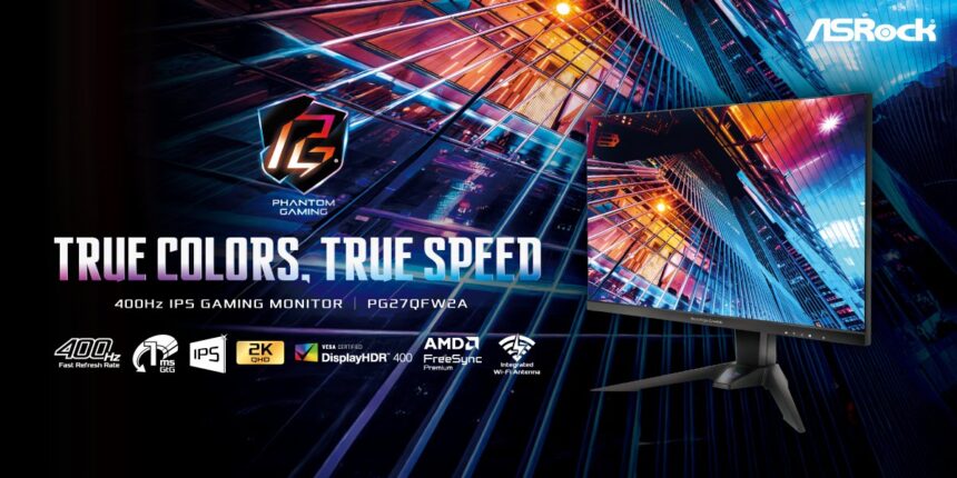 ASRock anunció el monitor gamer PG27QFW2A
