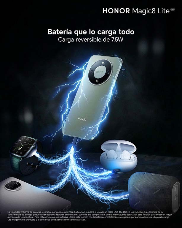 Así funciona la batería del HONOR Magic8 Lite