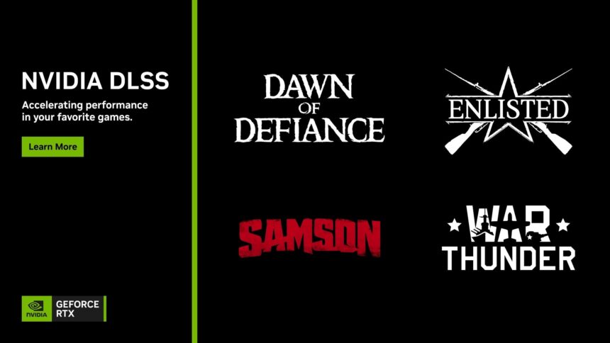 DLSS 4.5 ya está disponible en War Thunder, Enlisted y Dawn of Defiance