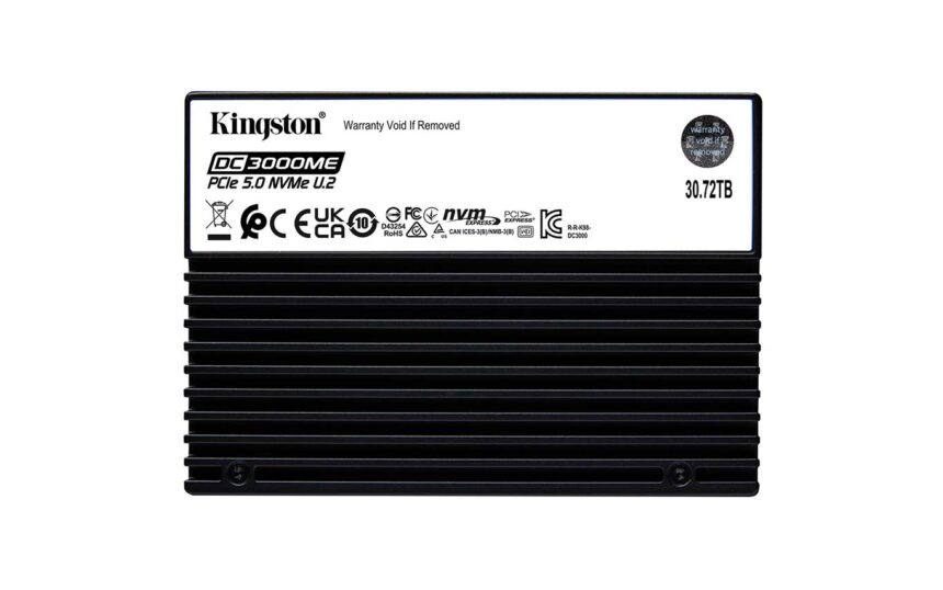 Kingston lanza el SSD DC3000ME U.2 NVMe Gen 5 de 30,72 TB