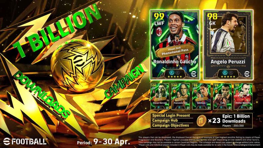 eFootball de Konami ha alcanzado los mil millones de descargas