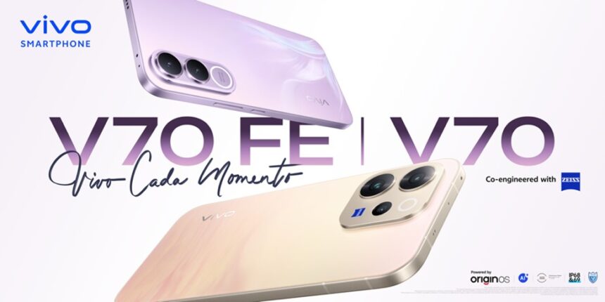 vivo smartphone trae el V70 FE con lente de 200 MP