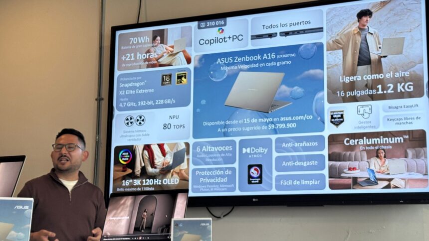 ASUS lanza en Colombia la Zenbook A16 (UX3607)