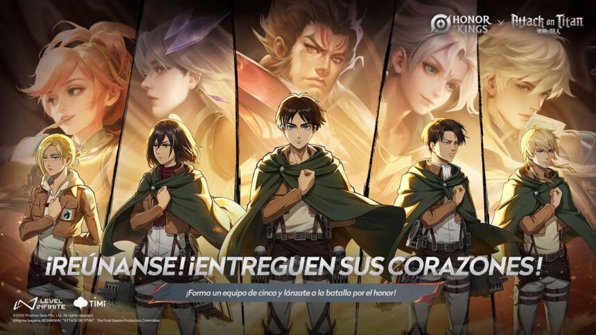 Honor of Kings une fuerzas con Attack on Titan para celebrar el espíritu de equipo