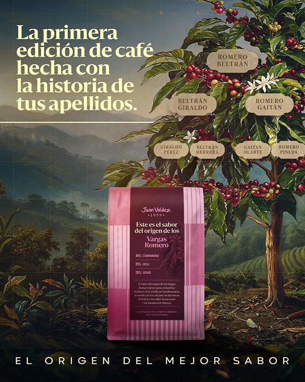Juan Valdez usa IA para crear cafés basados en los apellidos