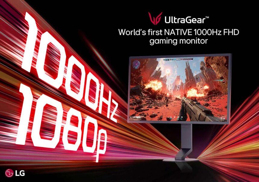 LG Electronics presenta el primer monitor con tasa de refresco de 1000 Hz