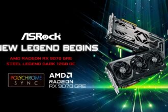 [COMPUTEX 2026] ASRock presenta la tarjeta gráfica ASRock AMD Radeon RX 9070 GRE Steel Legend Dark