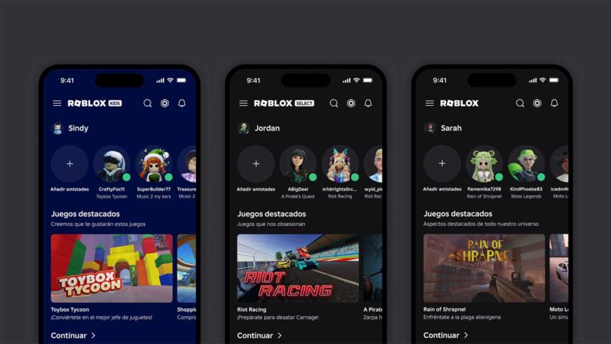 Cuentas de Roblox Kids y Roblox Select ya están disponibles en todo el mundo