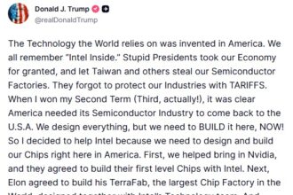 Donald Trump afirmó que Intel diseñará y fabricará chips para Apple
