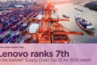 Lenovo es reconocida en el Top 25 de la Cadena de Suministro de Gartner para 2026