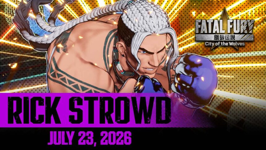 Rick Strowd llegará a FATAL FURY City of the Wolves comienza el 23 de julio