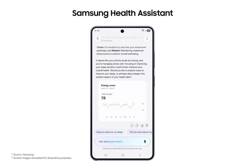 Samsung anunció el lanzamiento de Samsung Health Assistant