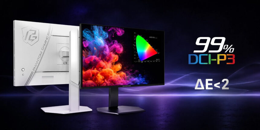 ASRock lanza los monitores Phantom Gaming PGO27QSA con panel QD-OLED 