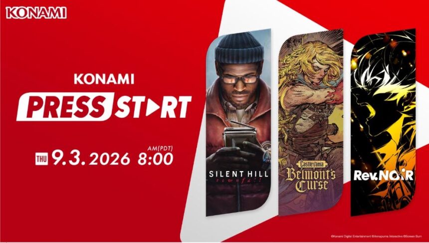 KONAMI PRESS START será el 3 de septiembre