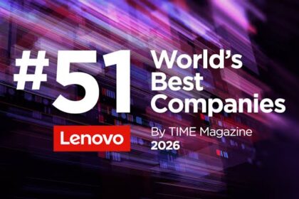 Lenovo es reconocida entre las Mejores Empresas del Mundo 2026 de TIME