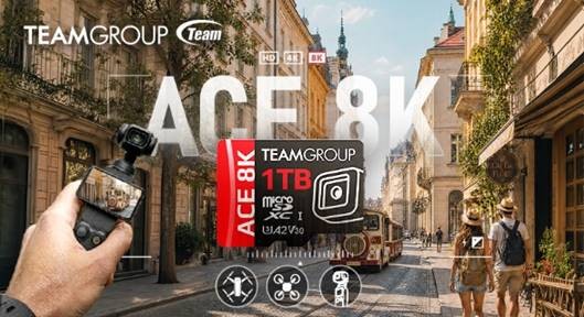 TEAMGROUP presenta la nueva tarjeta de memoria ACE 8K MicroSDXC