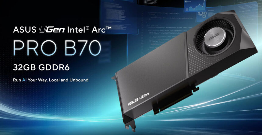 ASUS lanza su primera tarjeta Intel Arc balo la marca UGen AI