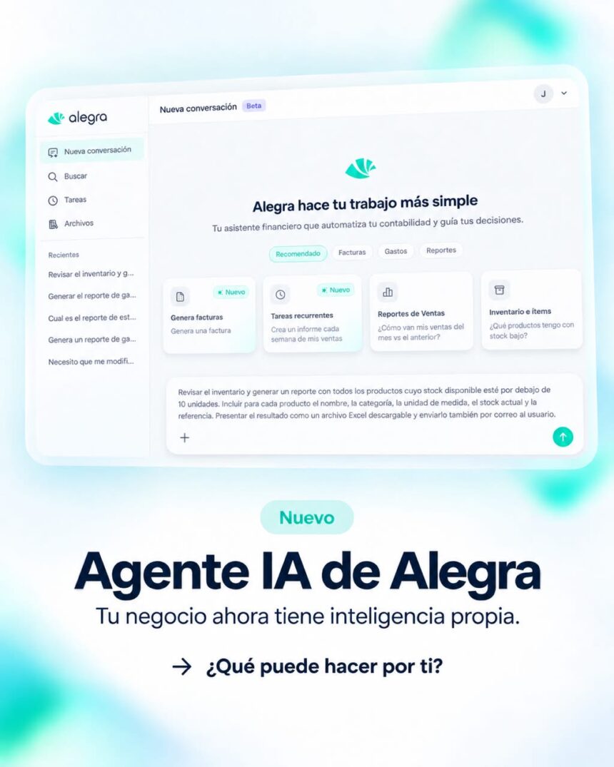 Alegra presentó agente de IA para contabilidad