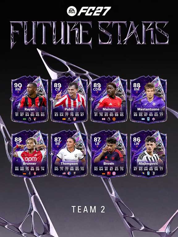 El Equipo 2 de Futuras Estrellas ya disponible en EA SPORTS FC 27