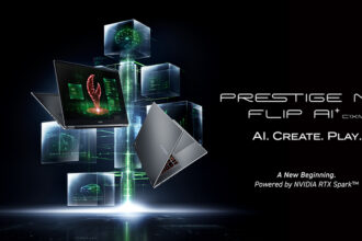 MSI anunció el Prestige N16 Flip AI+ con NVIDIA RTX Spark