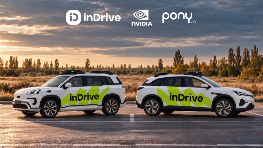 inDrive anuncia colaboración con NVIDIA y Pony.ai para probar taxis autónomos